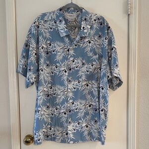 Knightsbridge Men’s Hawaiian Print Shirt Silk and Cotton Blend